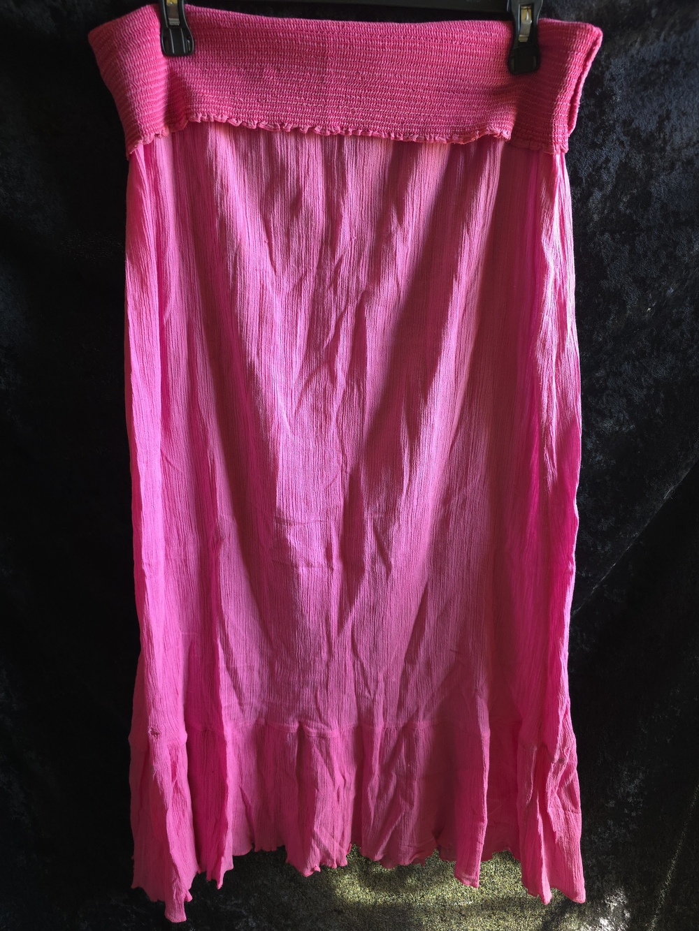 Ralph Lauren Hot Pink Smocked Maxi Skirt - Picture 2 of 4